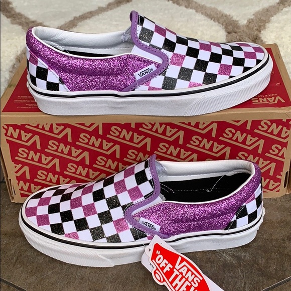 Vans Shoes - VANS CLASSIC SLIP ON GLITTER CHECKERBOARD WMNS